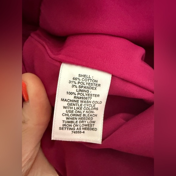 Liz Claiborne Womens Pink Pencil Skirt SZ 10P New Straight Pockets Cotten Blend - Picture 4 of 7